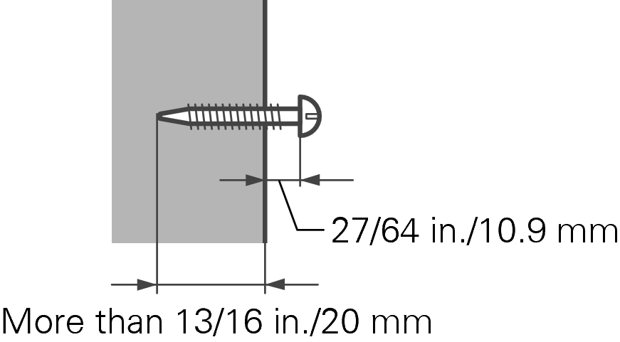 Screw in the wall S217E3